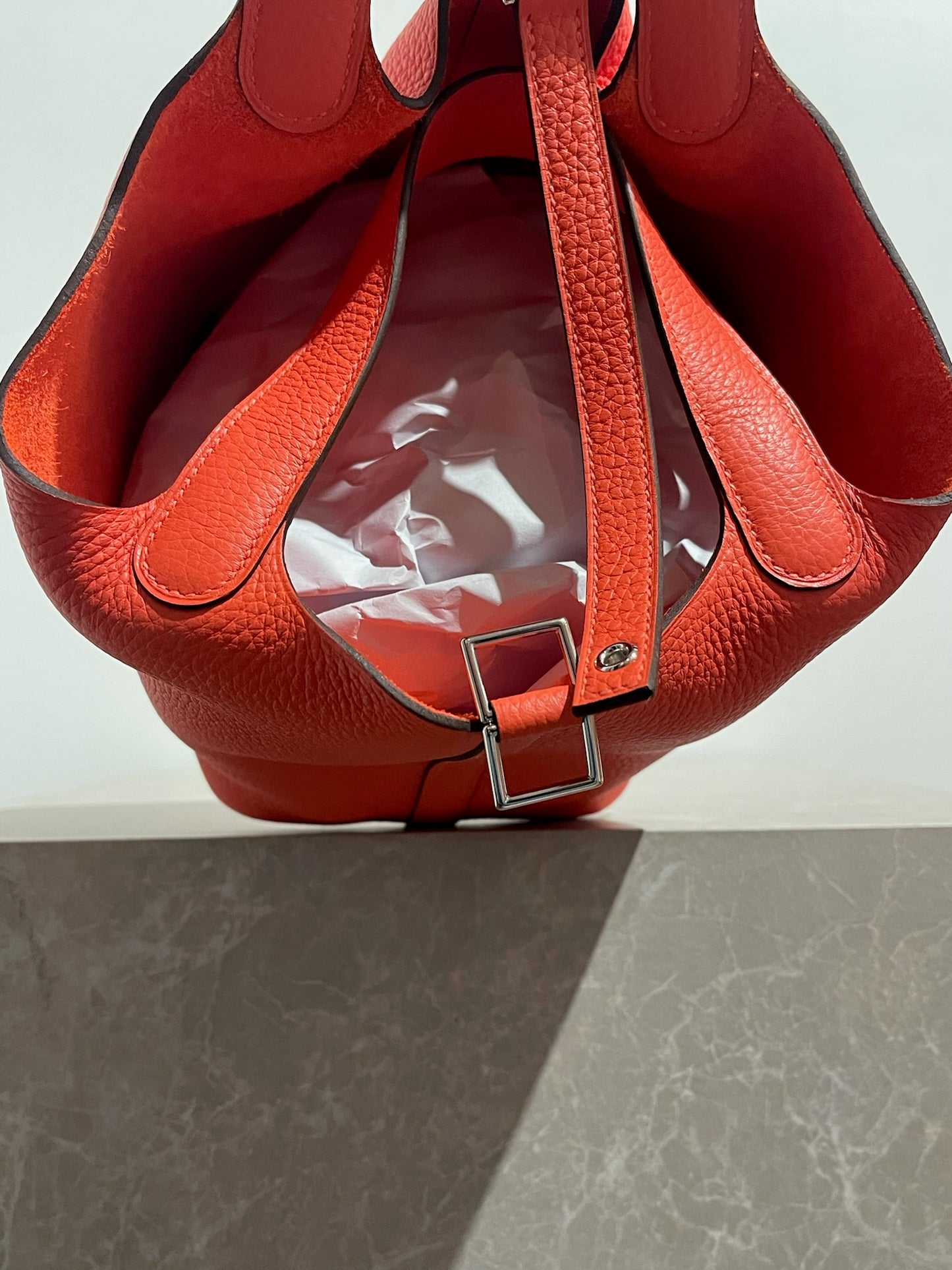 Sac Hermès Picotin 18 coquelicot