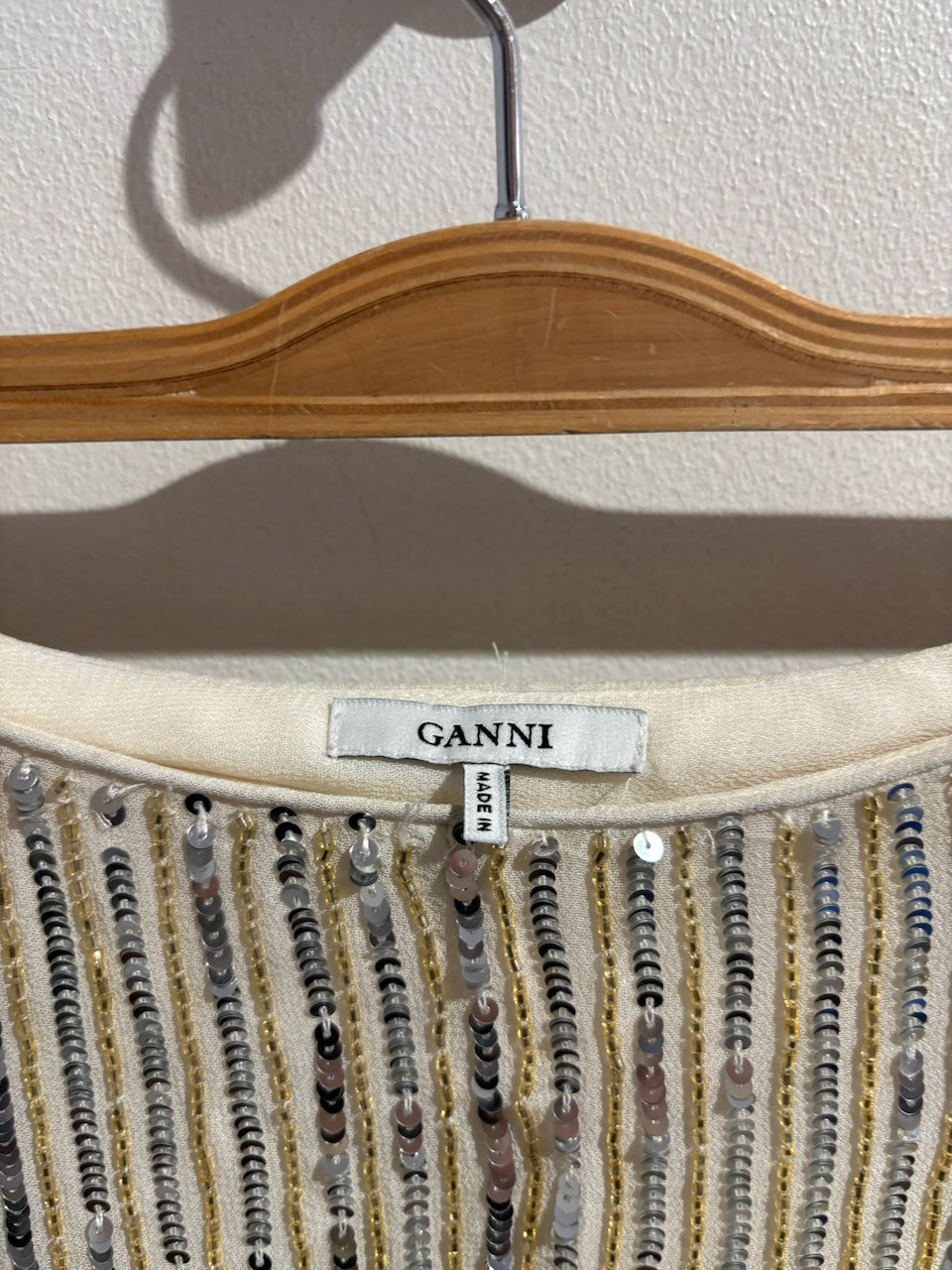 Pantalon Ganni à sequins T.38