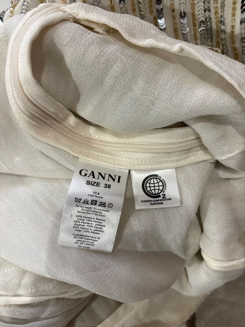 Pantalon Ganni à sequins T.38