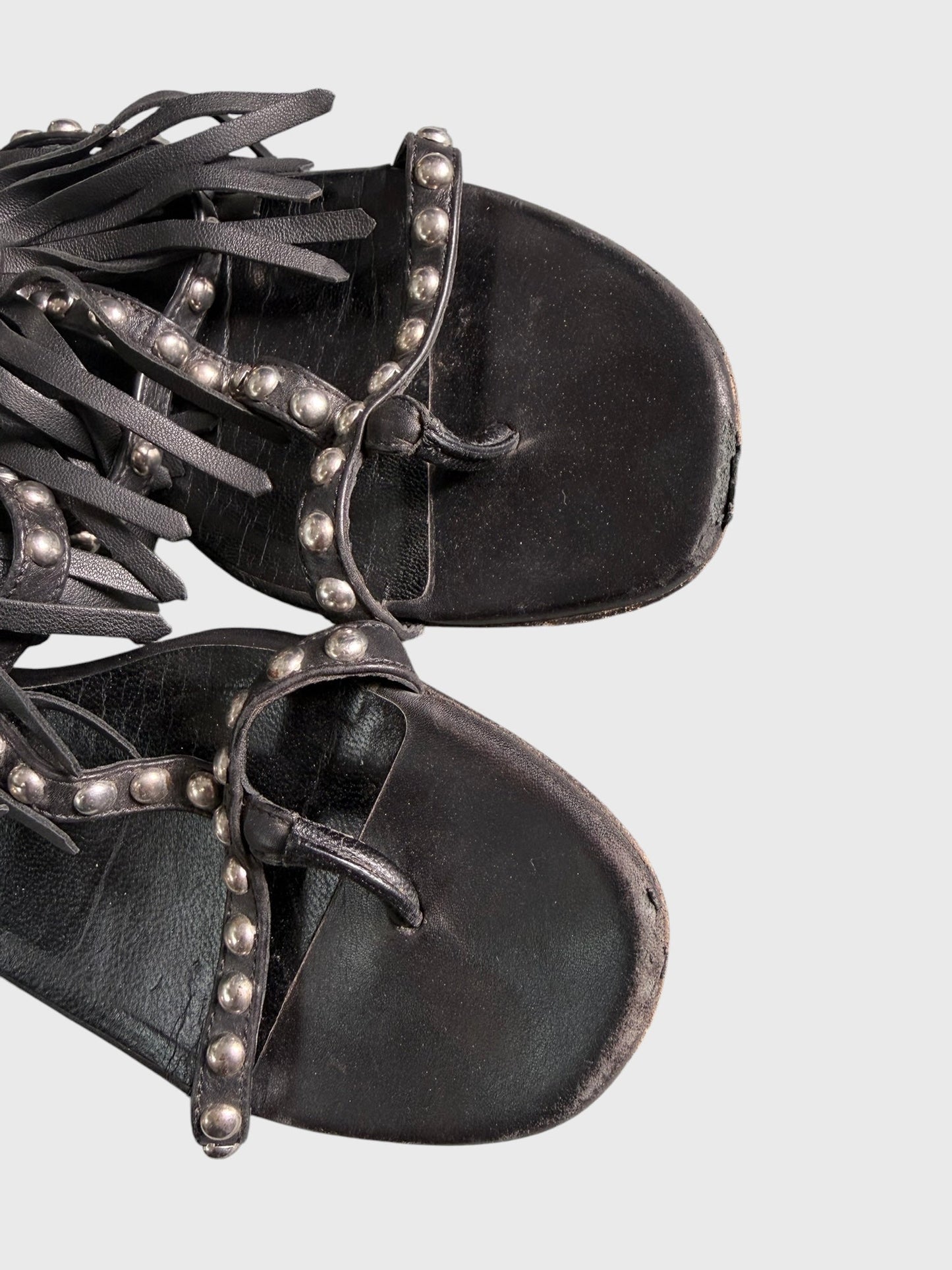 Sandales Saint Laurent noires T.37