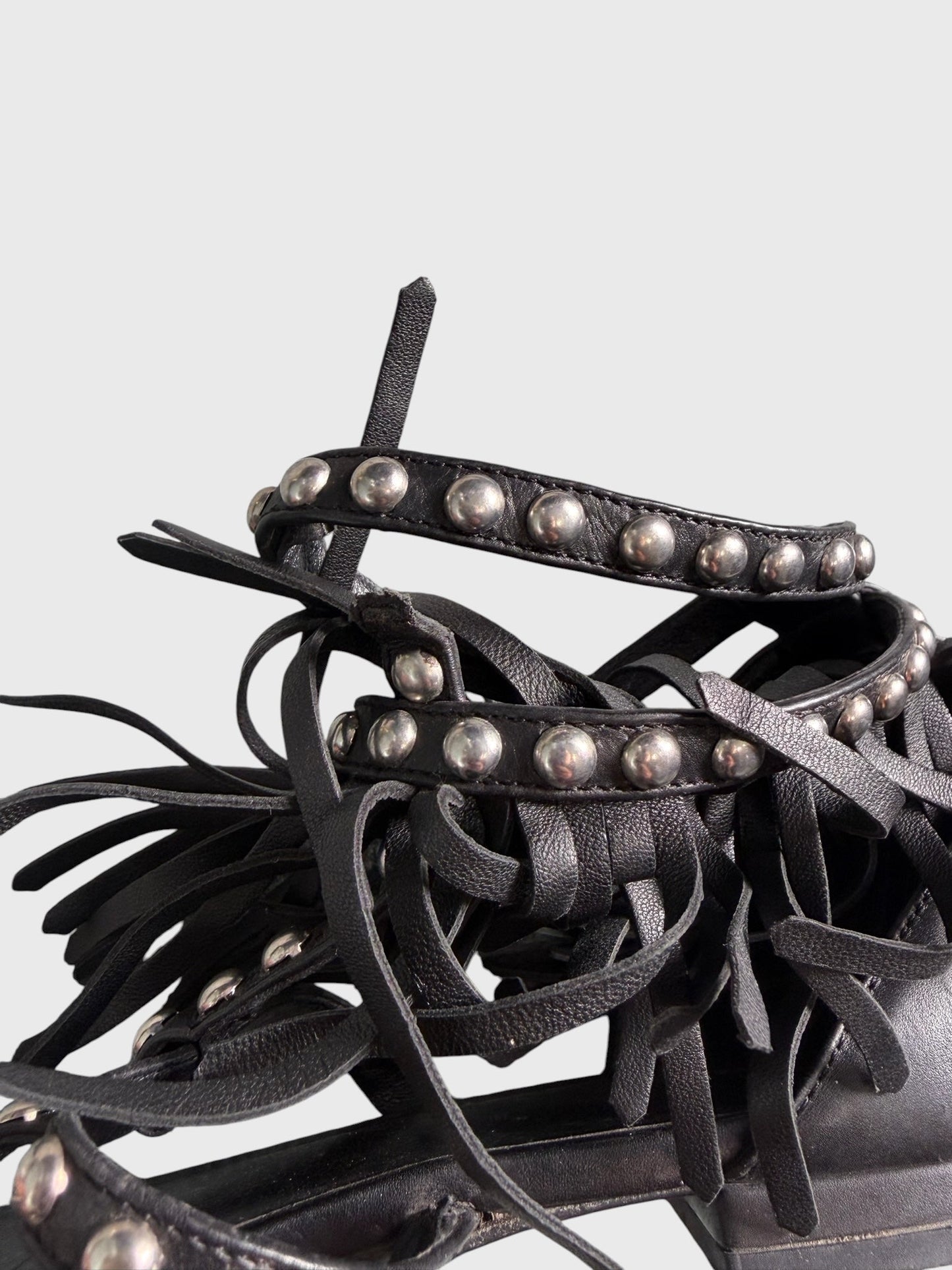 Sandales Saint Laurent noires T.37