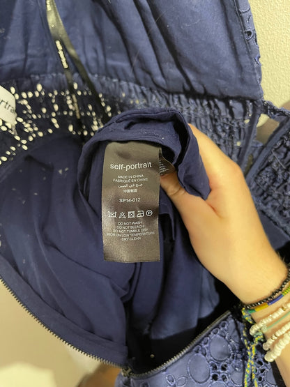 Robe Self Portrait bleue T.36