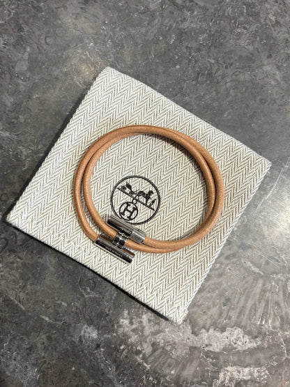 Bracelet Hermès Tournis beige T.5 NEUF