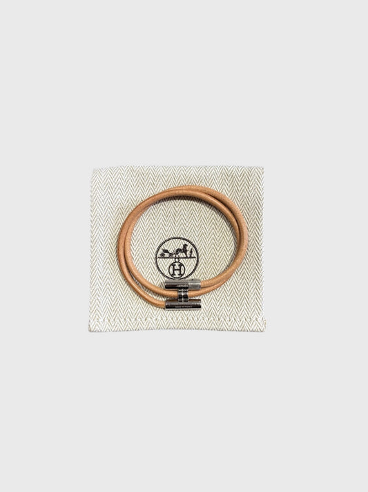 Bracelet Hermès Tournis beige T.5
