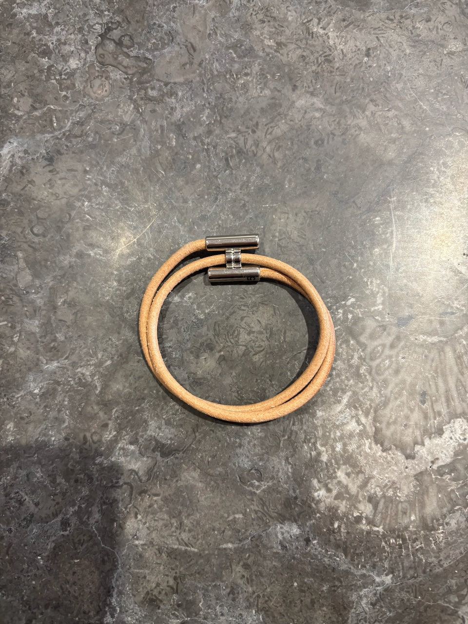 Bracelet Hermès Tournis beige T.5 NEUF