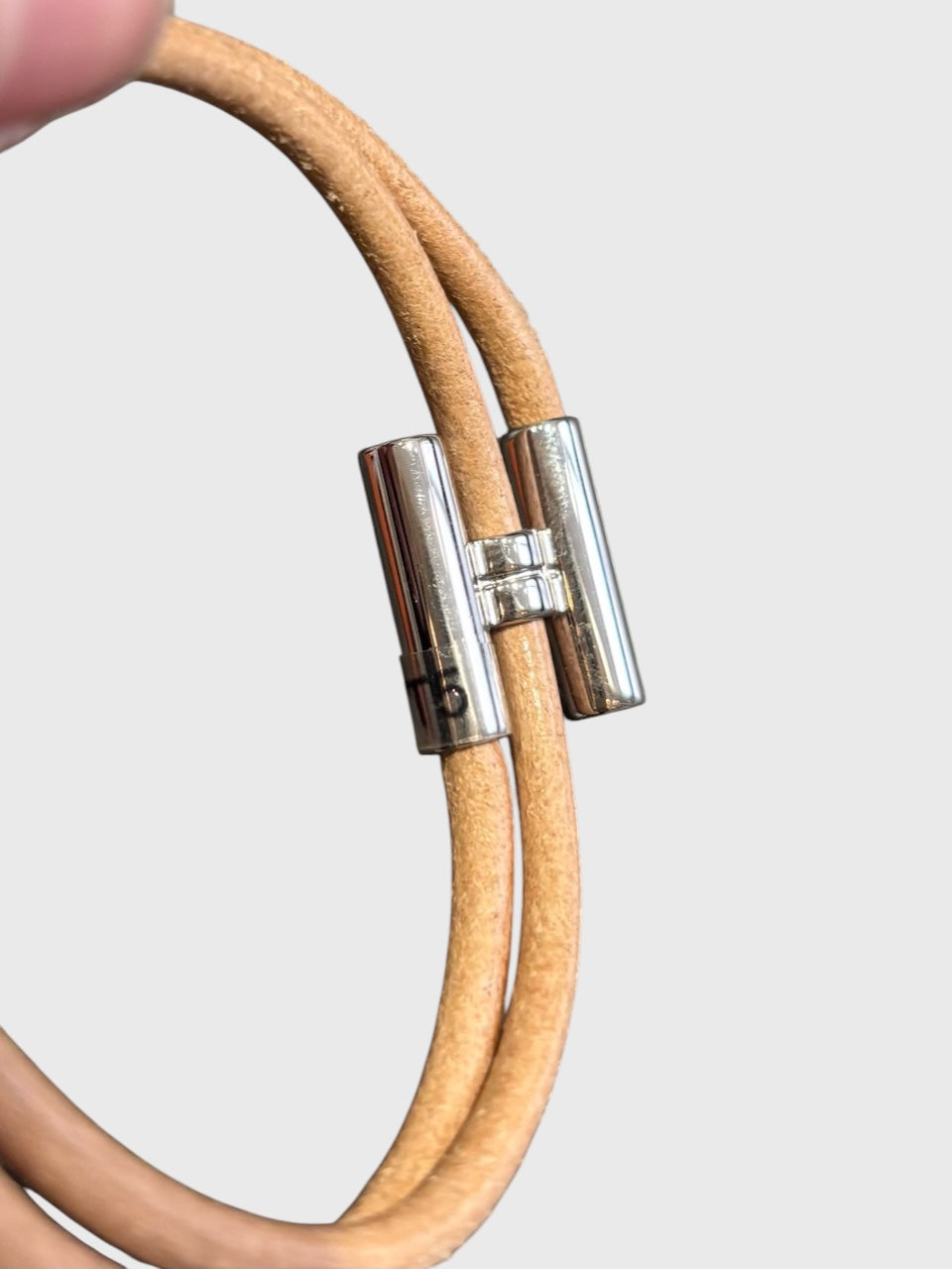 Bracelet Hermès Tournis beige T.5