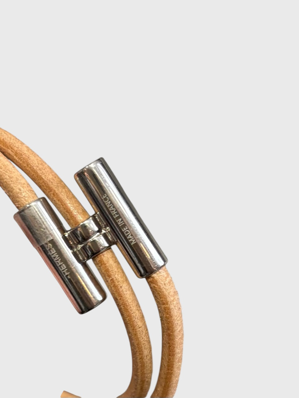 Bracelet Hermès Tournis beige T.5