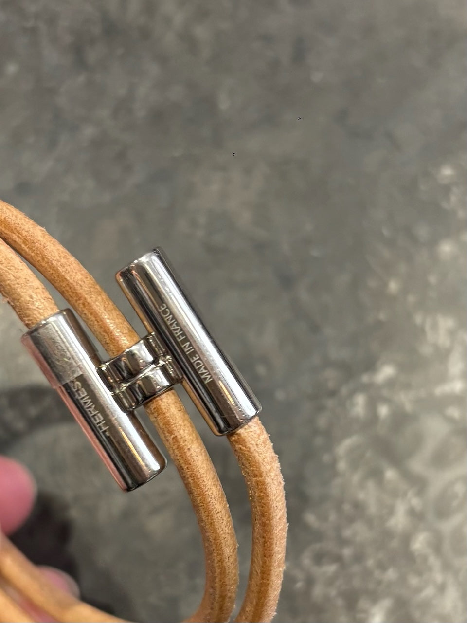 Bracelet Hermès Tournis beige T.5 NEUF