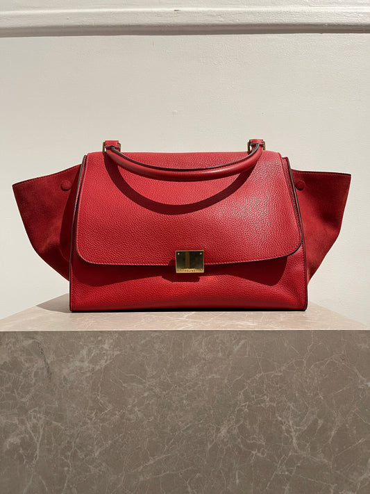 Sac Celine trapèze rouge