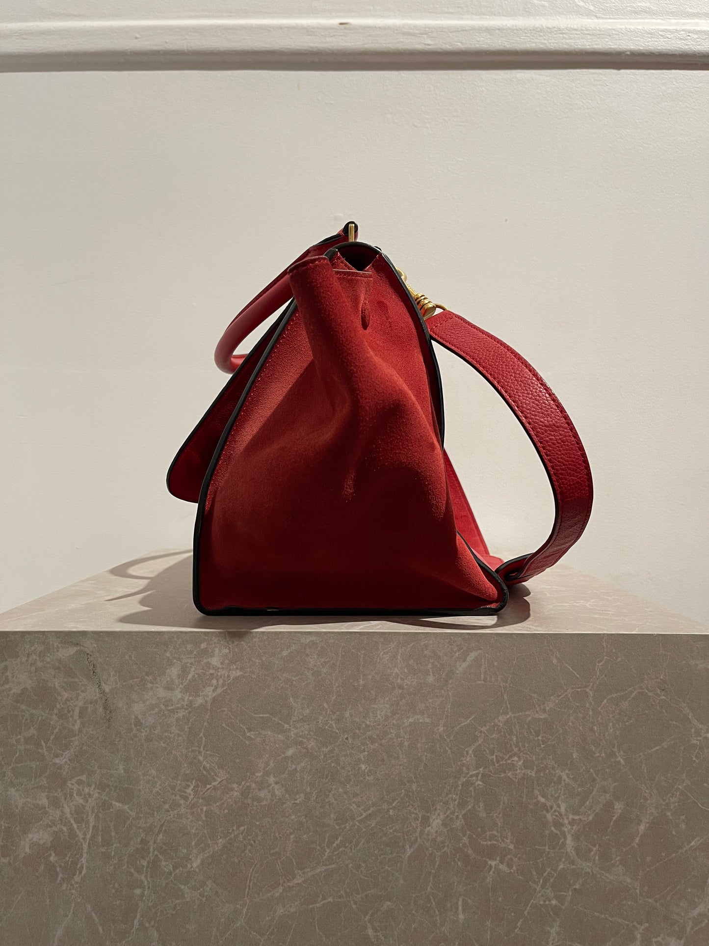 Sac Celine trapèze rouge