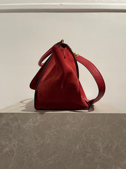 Sac Celine trapèze rouge