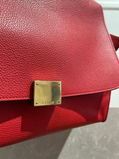Sac Celine trapèze rouge