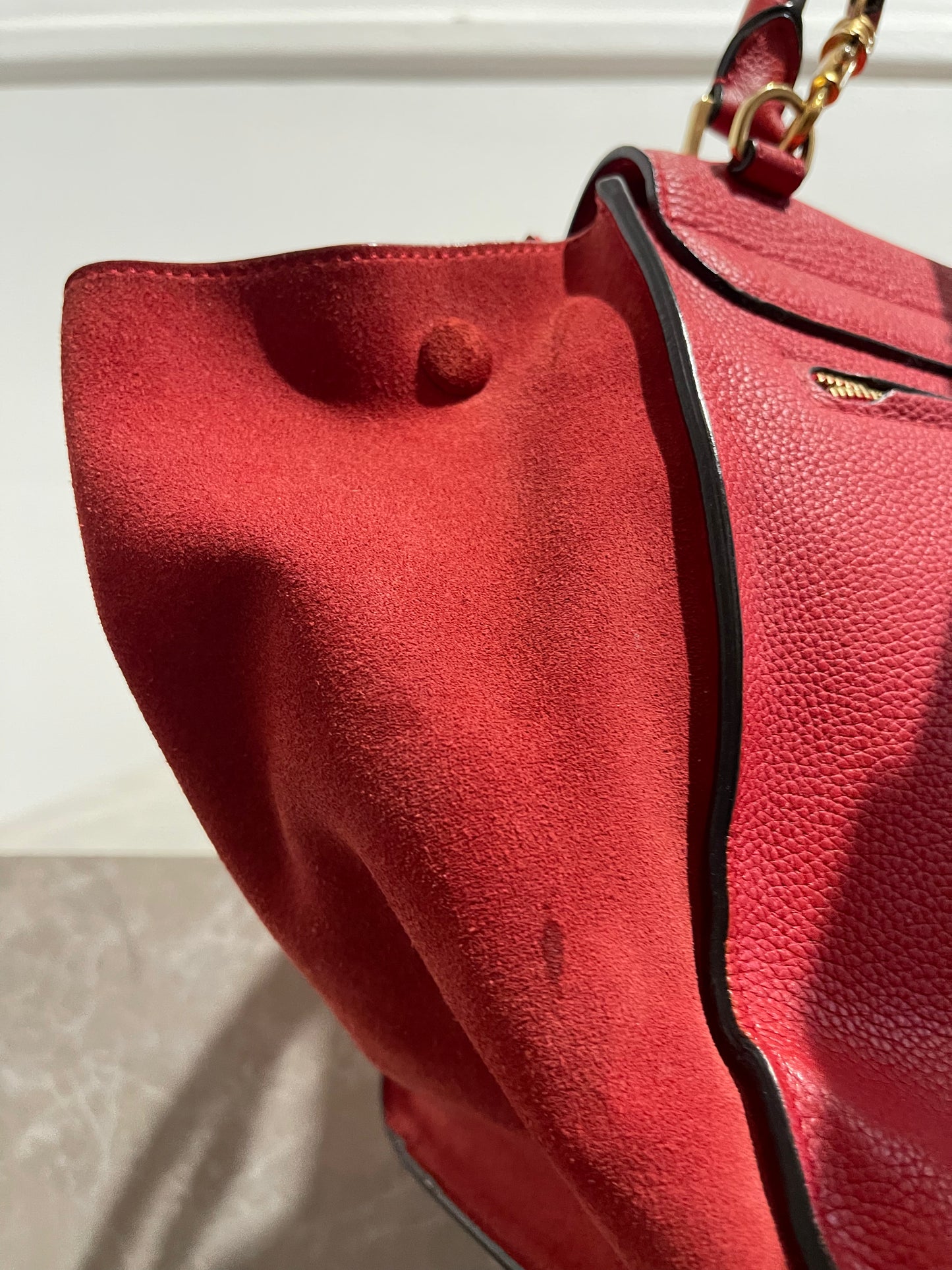 Sac Celine trapèze rouge