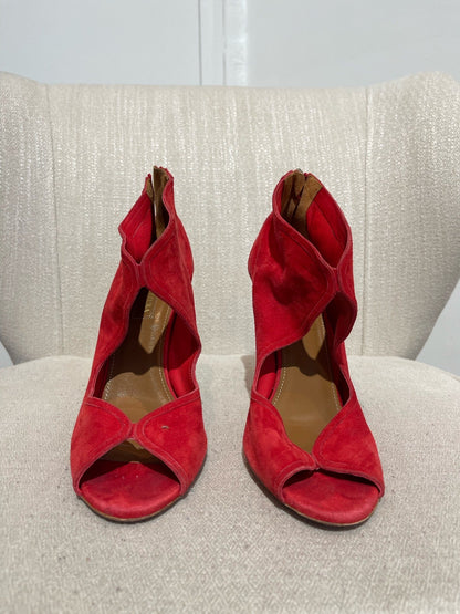 Sandales Aquazzura rouges T.38,5