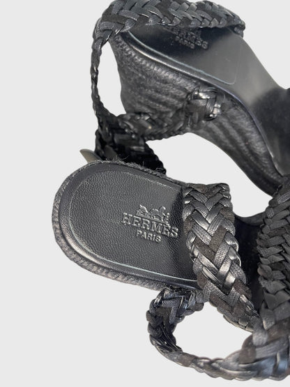 Sandales Hermès noires T.40