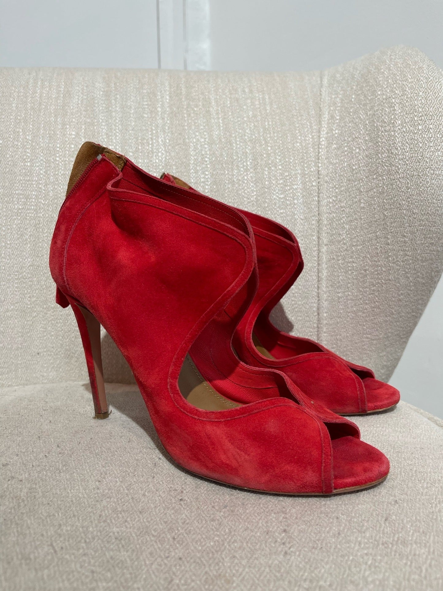 Sandales Aquazzura rouges T.38,5