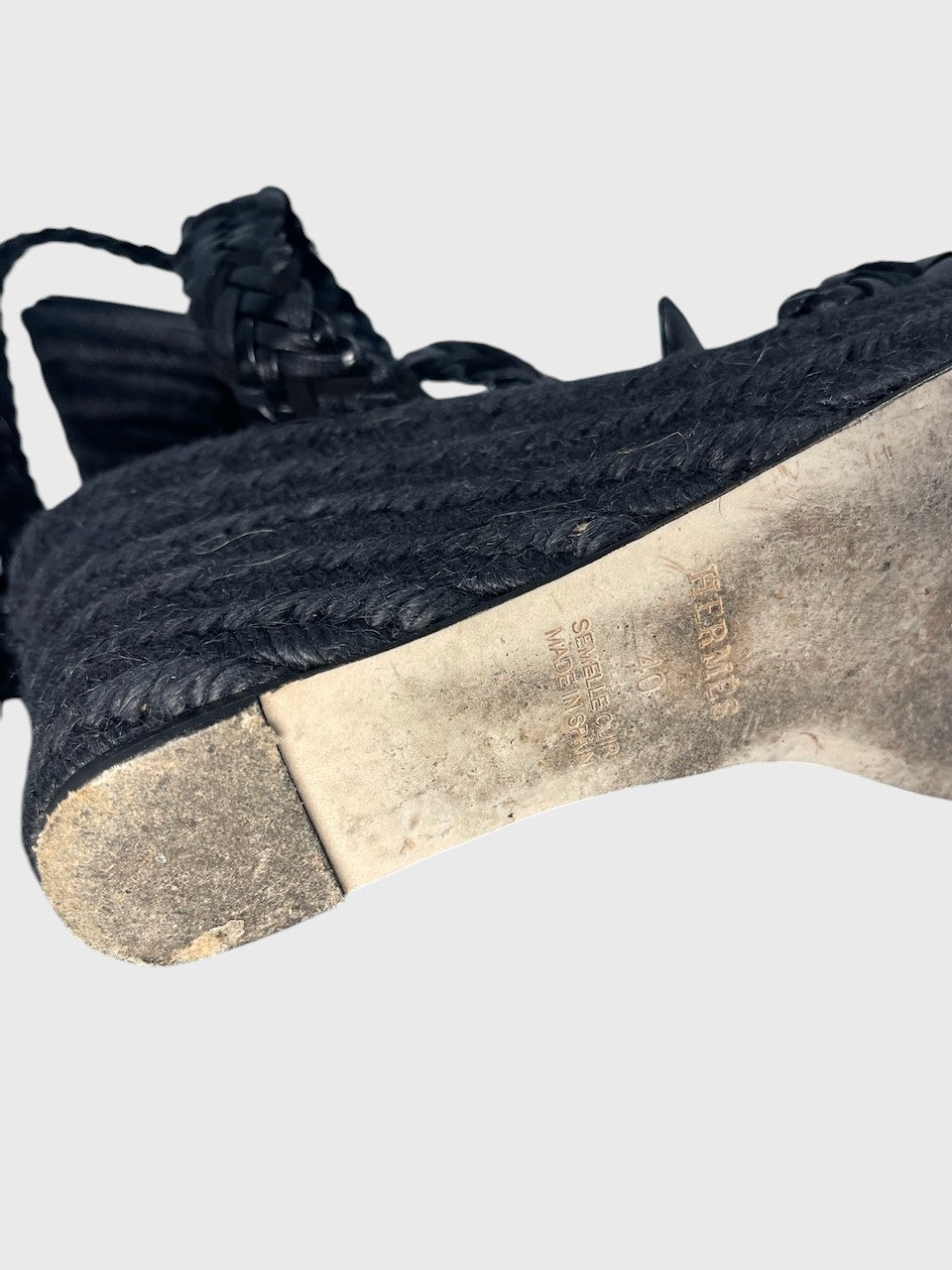 Sandales Hermès noires T.40