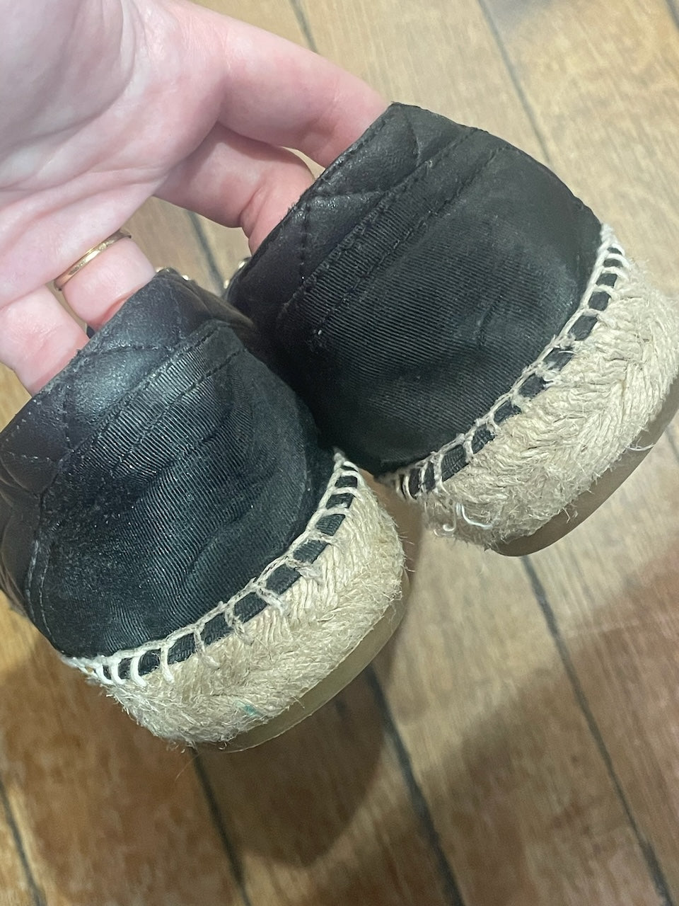 Espadrilles Chanel noires T.42