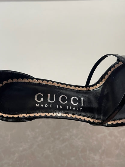 Sandales Gucci noires T.37,5 NEUVES