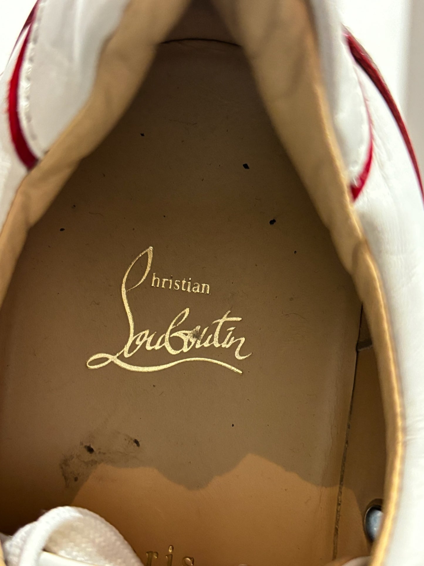 Baskets Louboutin blanc T.45