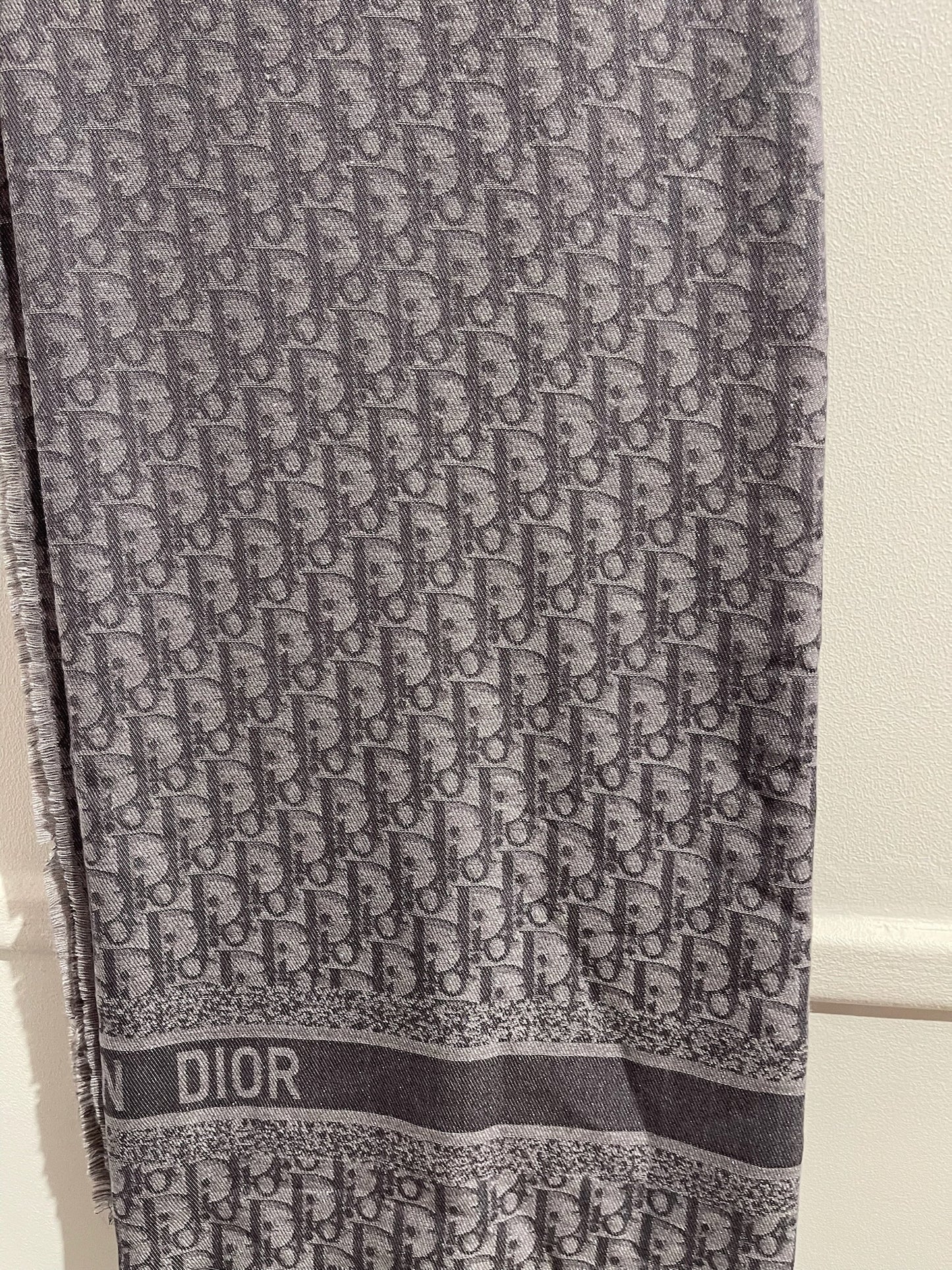 Châle Dior oblique gris