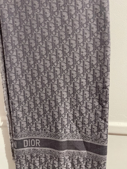Châle Dior oblique gris