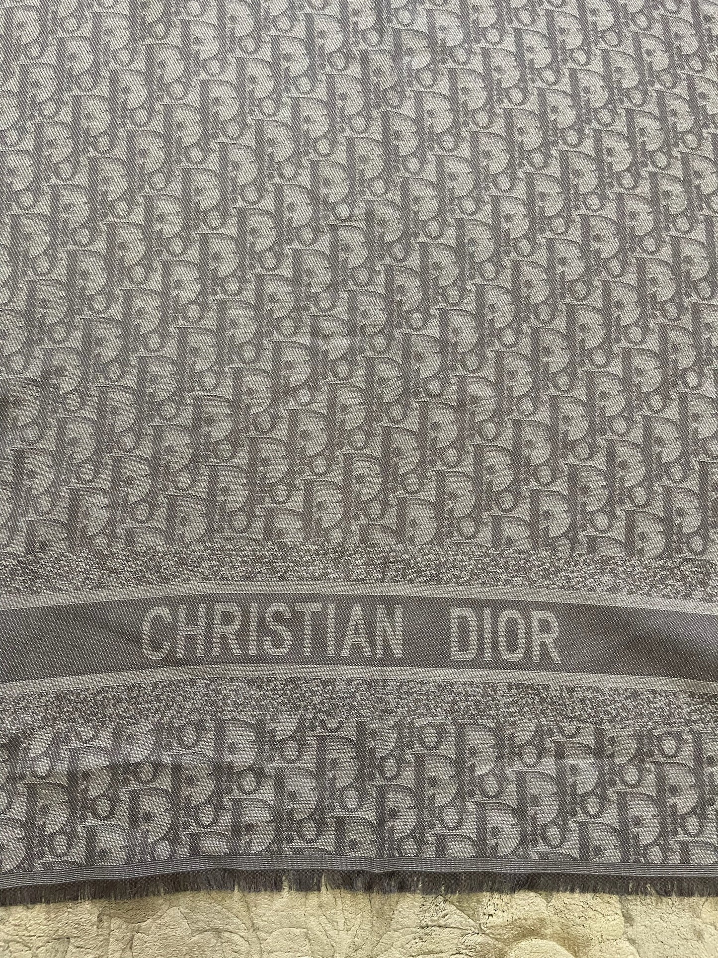 Châle Dior oblique gris