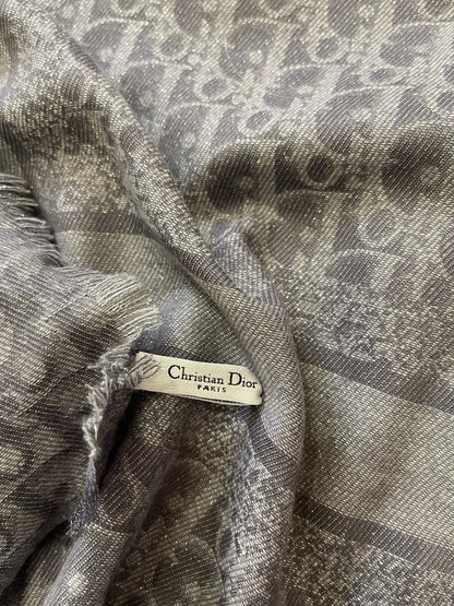 Châle Dior oblique gris