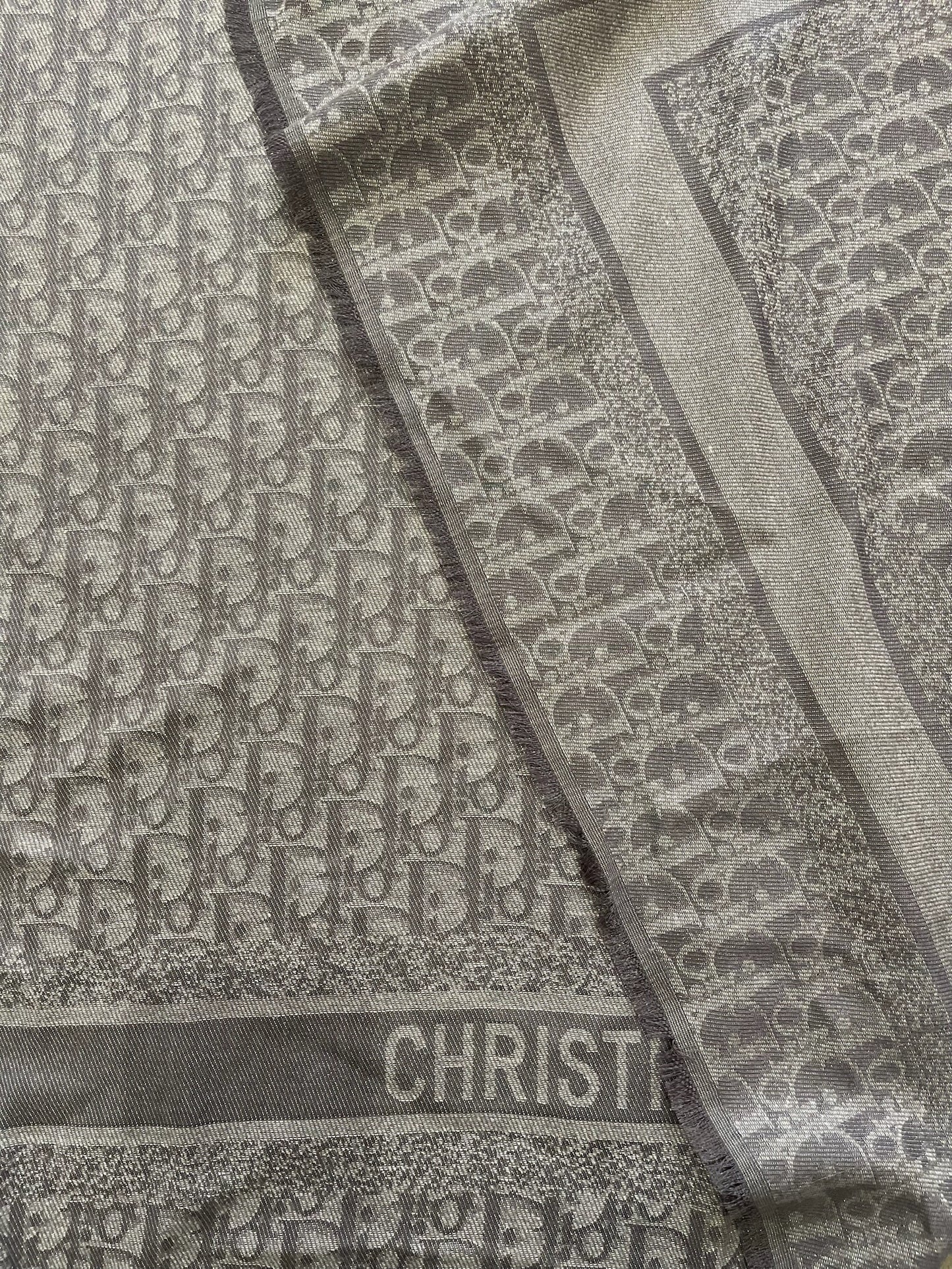 Châle Dior oblique gris
