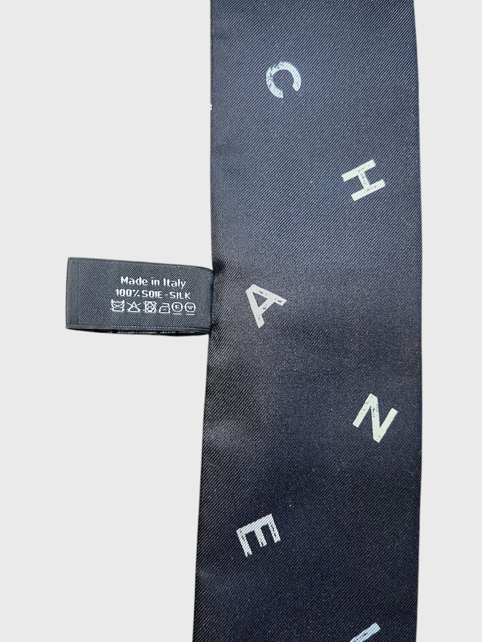 Foulard slim bandeau Chanel noir