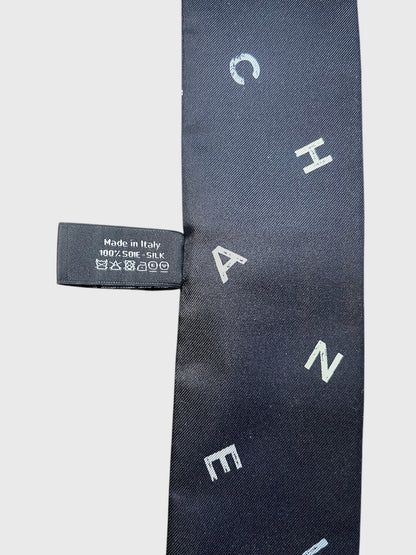 Foulard slim bandeau Chanel noir