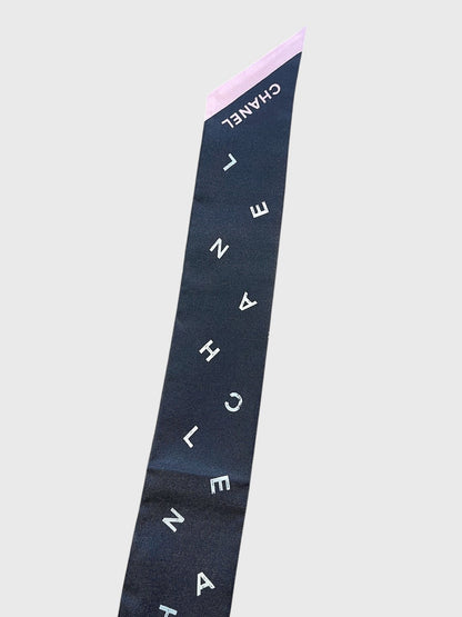 Foulard slim bandeau Chanel noir