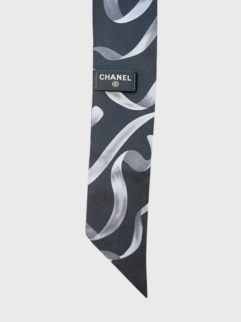 Foulard slim bandeau Chanel noir