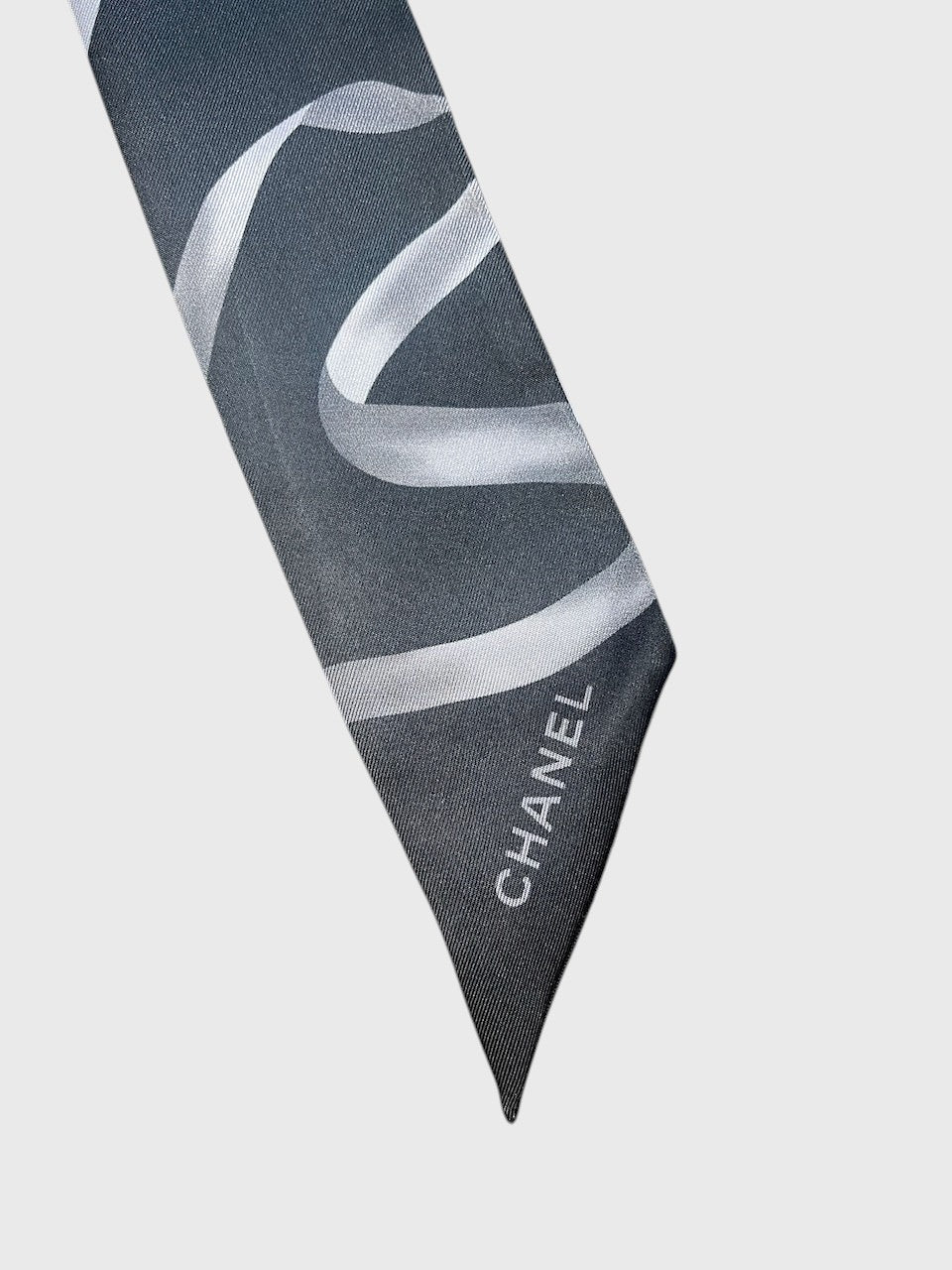 Foulard slim bandeau Chanel noir