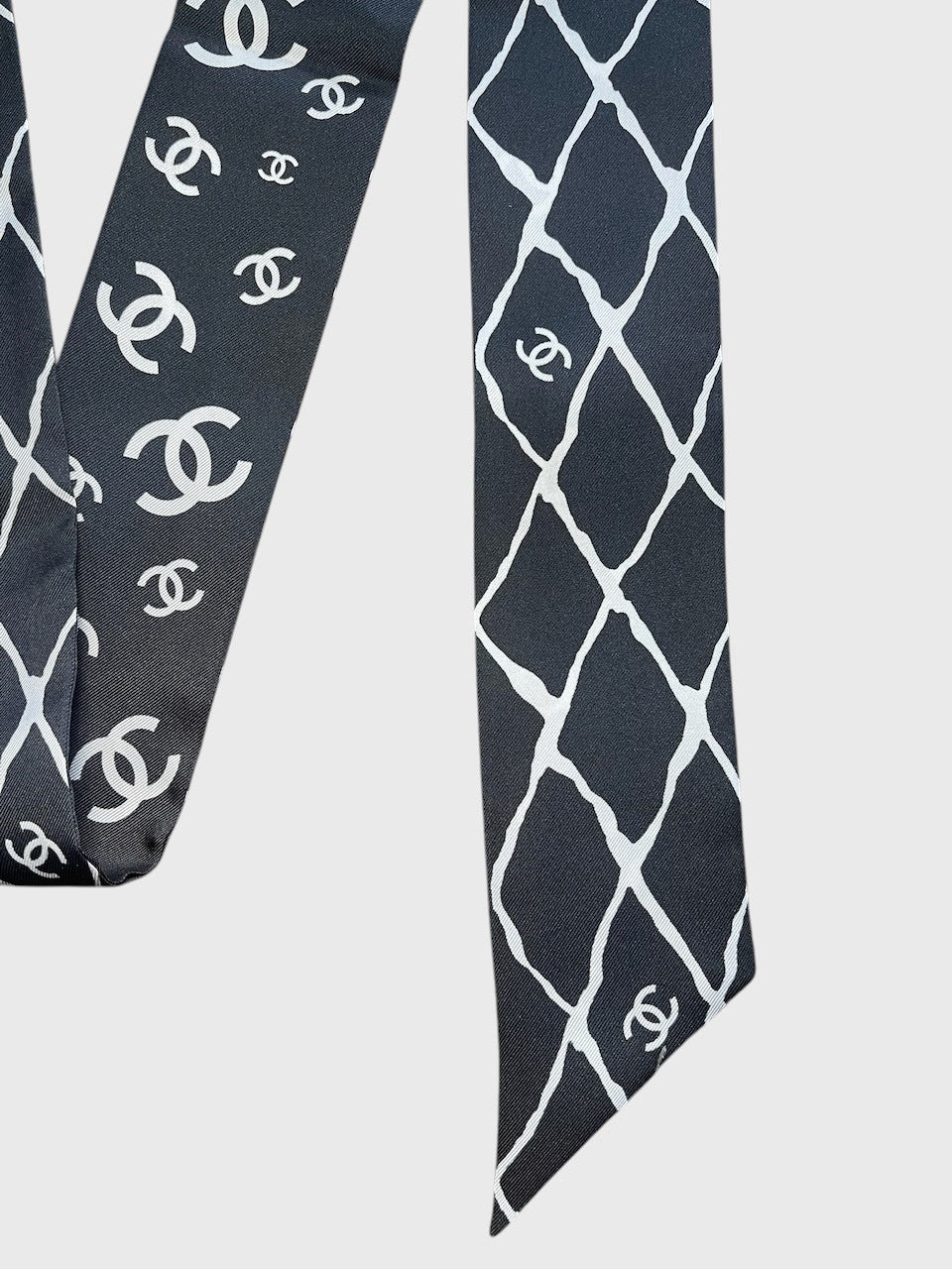 Foulard slim bandeau Chanel noir