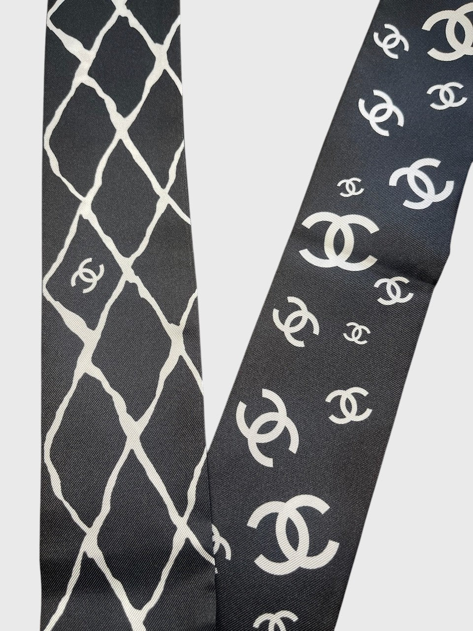 Foulard slim bandeau Chanel noir