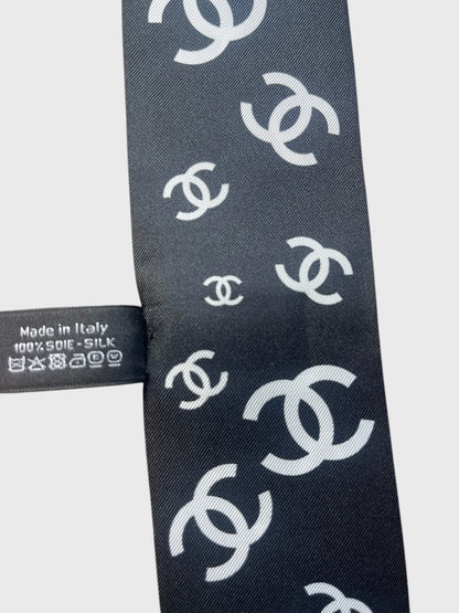 Foulard slim bandeau Chanel noir