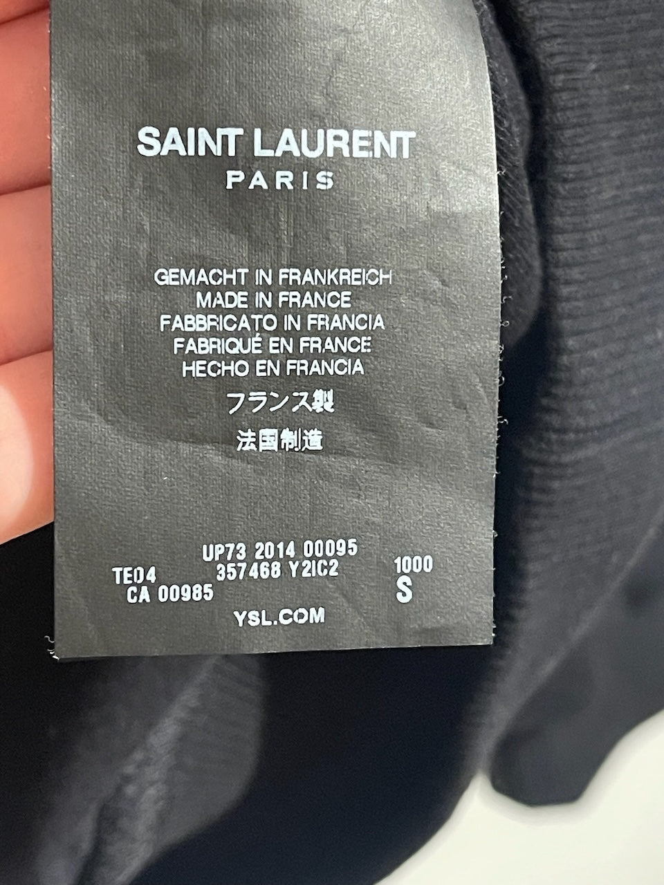 Sweat Saint Laurent noir T.S