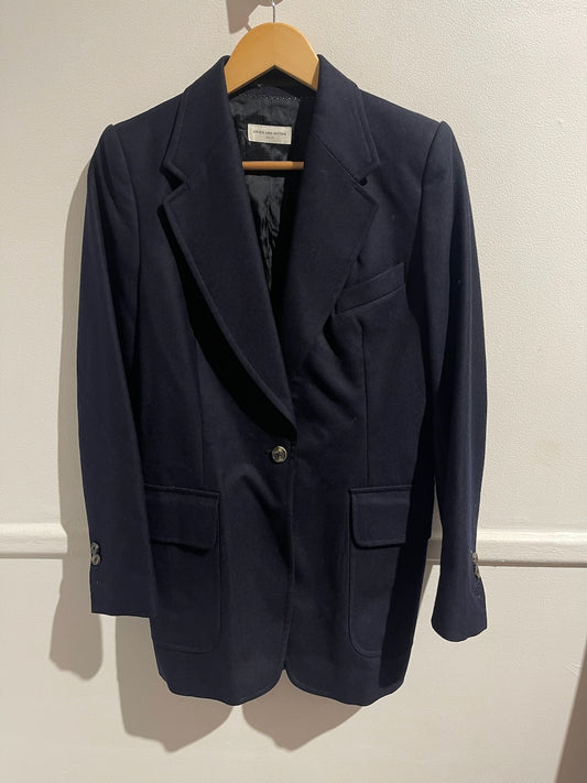 Veste Dries Van Noten bleu marine T.38