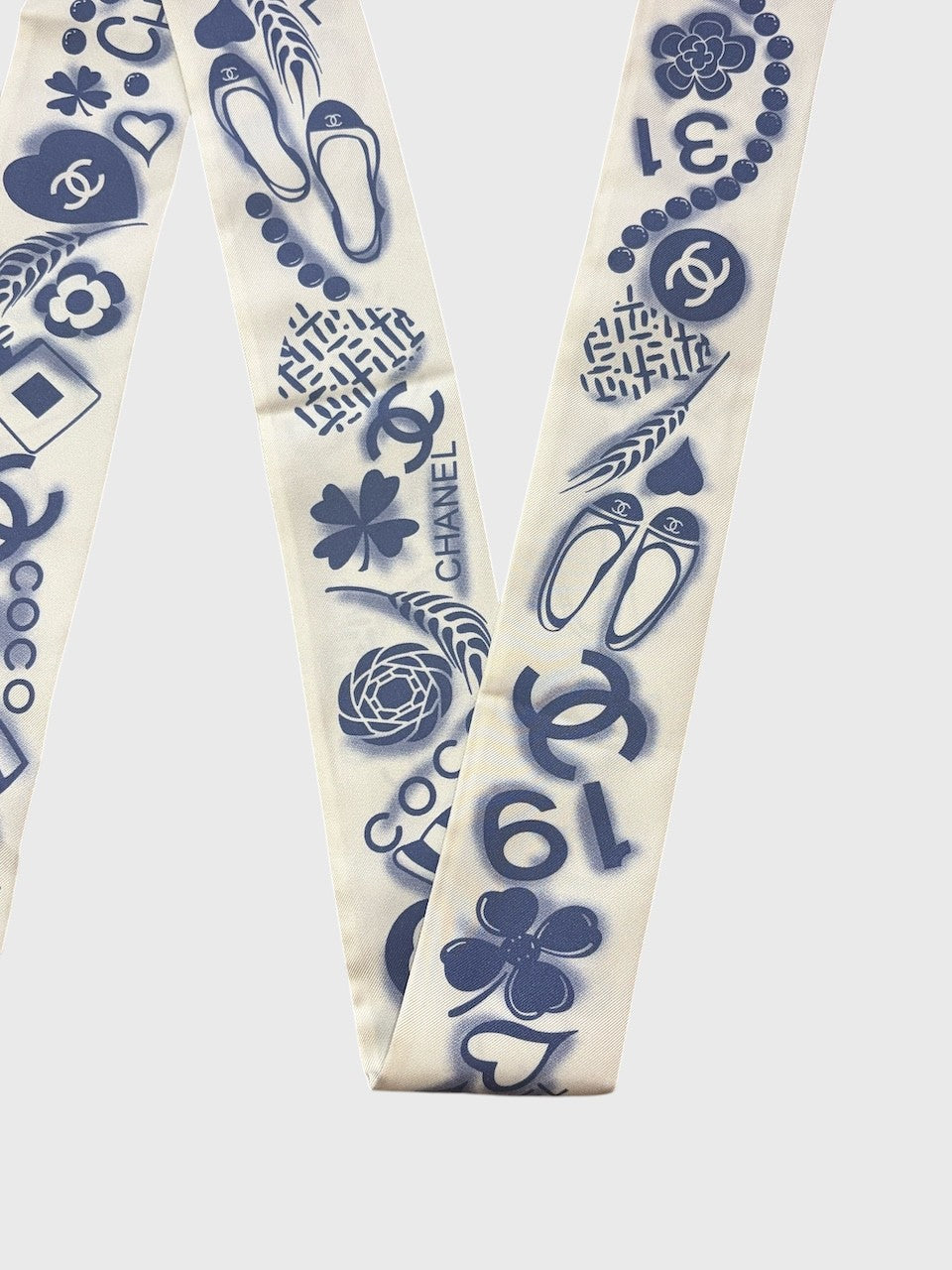 Foulard slim Chanel blanc
