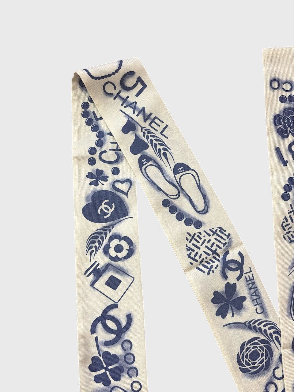 Foulard slim Chanel blanc