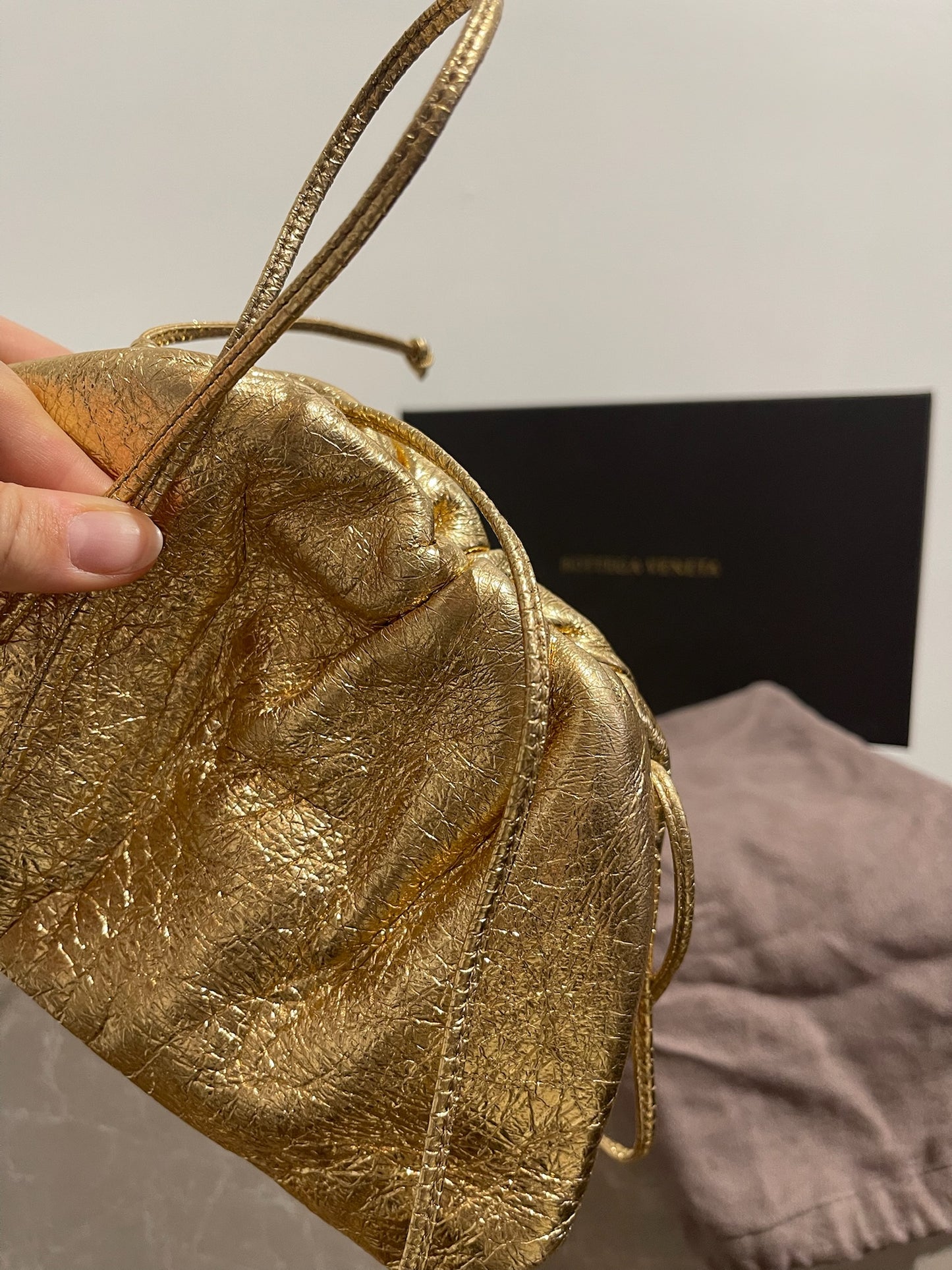 Sac Bottega Veneta Mini Pouch doré