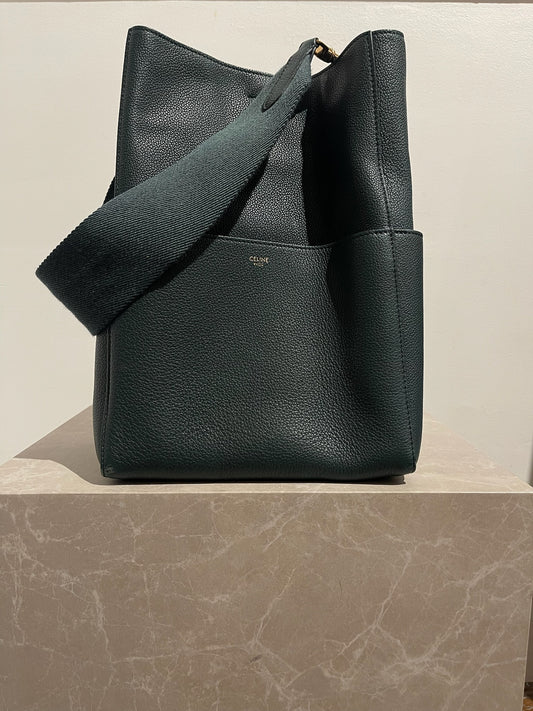 Sac Celine Seau sangle vert