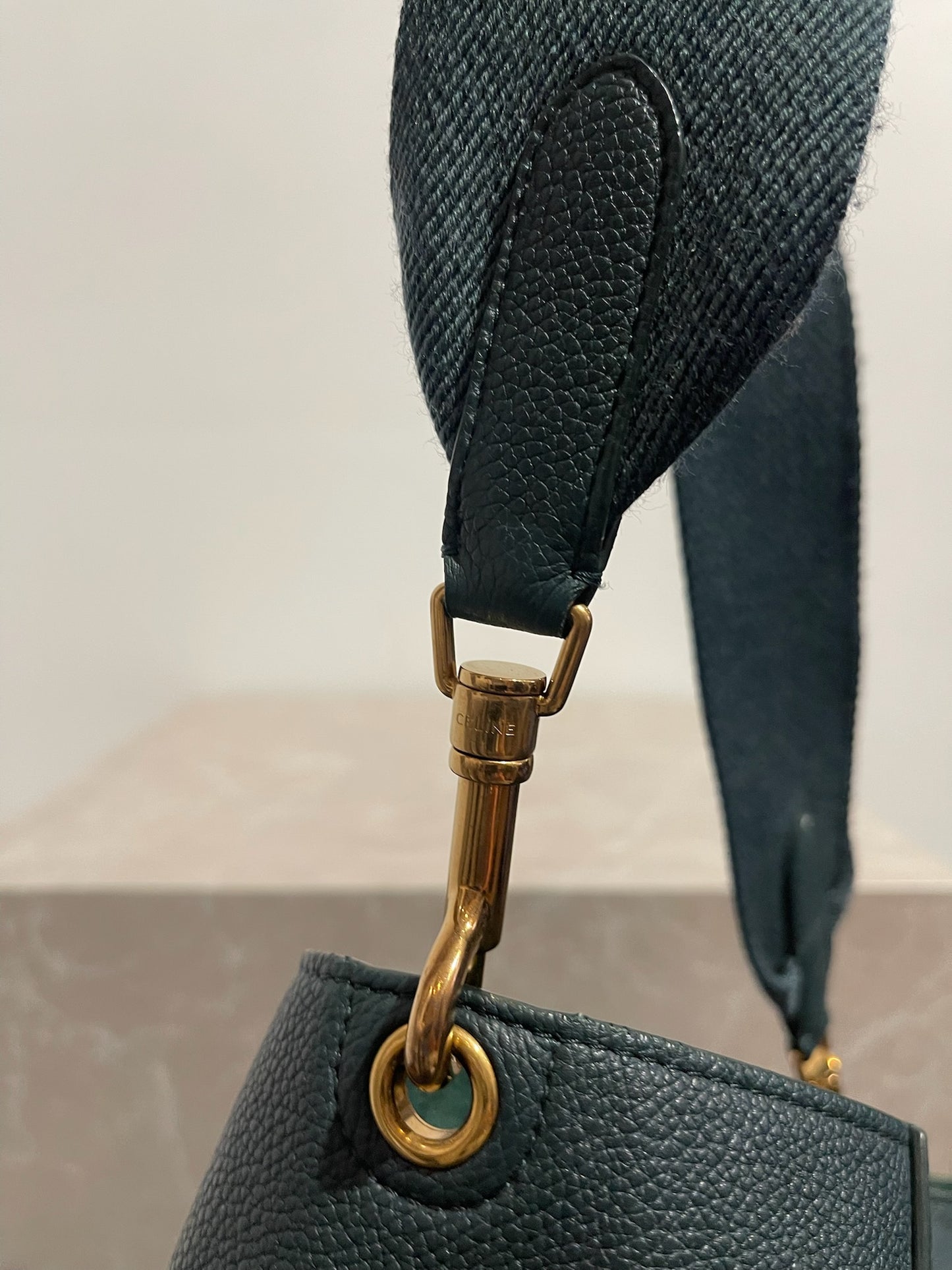 Sac Celine Seau sangle vert