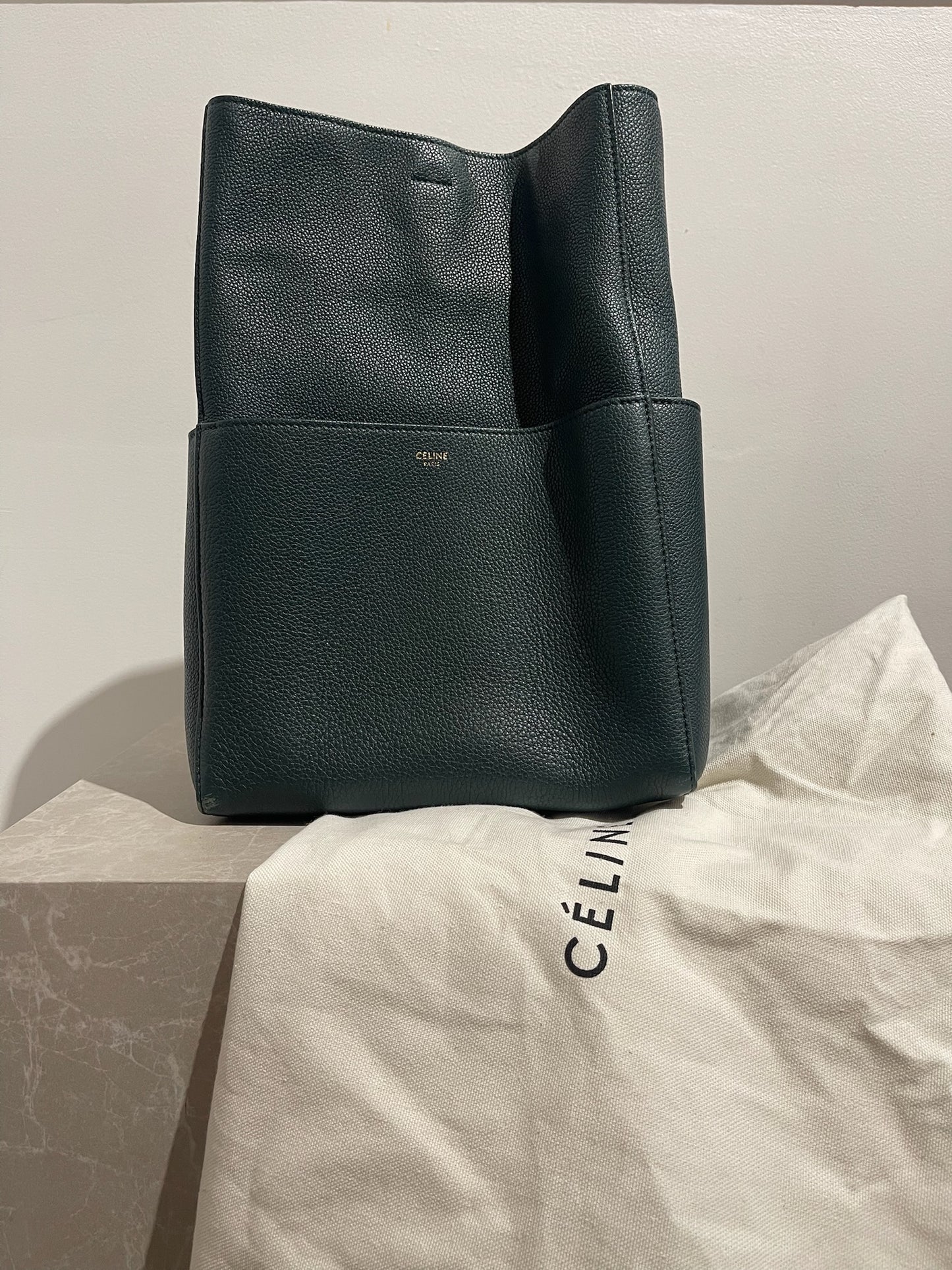 Sac Celine Seau sangle vert