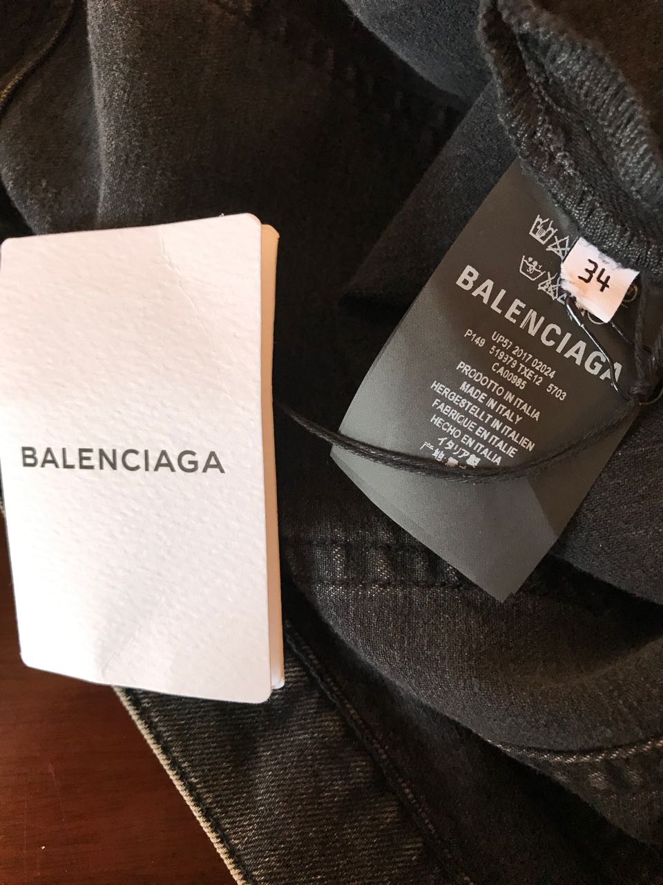 Jeans Balenciaga gris T.34 NEUF Closet2Closet.Paris