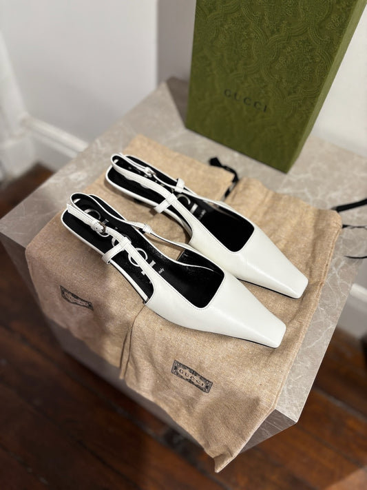 Escarpins Gucci blanc T.38 NEUFS