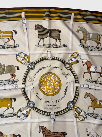 Foulard Hermès Couvertures et Tenues 90