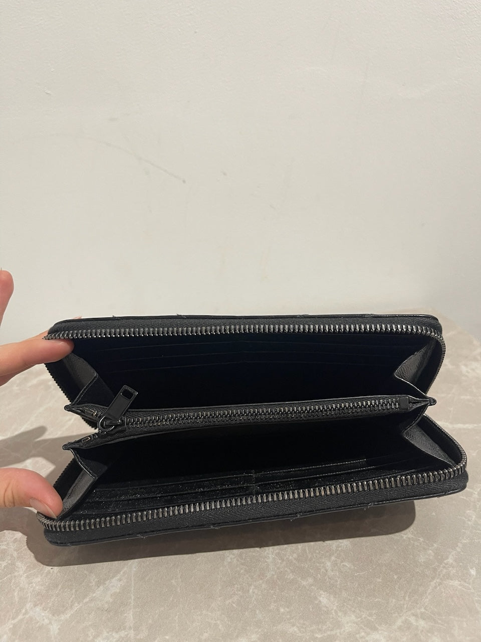 Portefeuille Saint Laurent noir