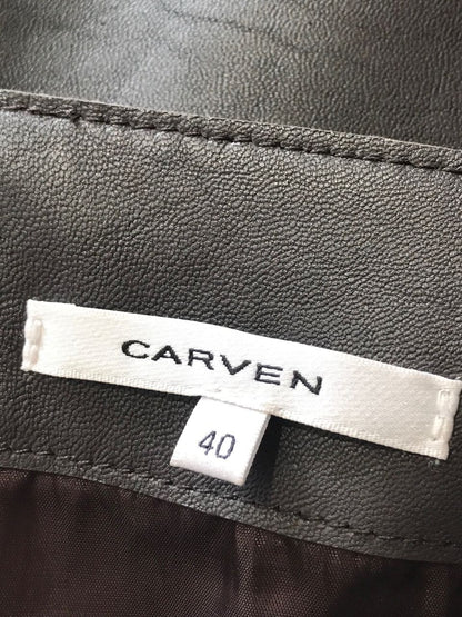 Jupe Carven en cuir T.40